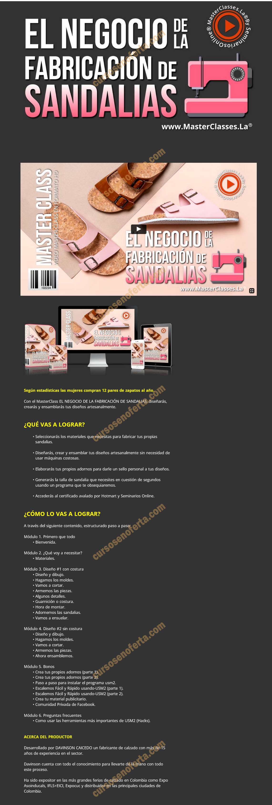 El negocio de la fabricación de sandalias