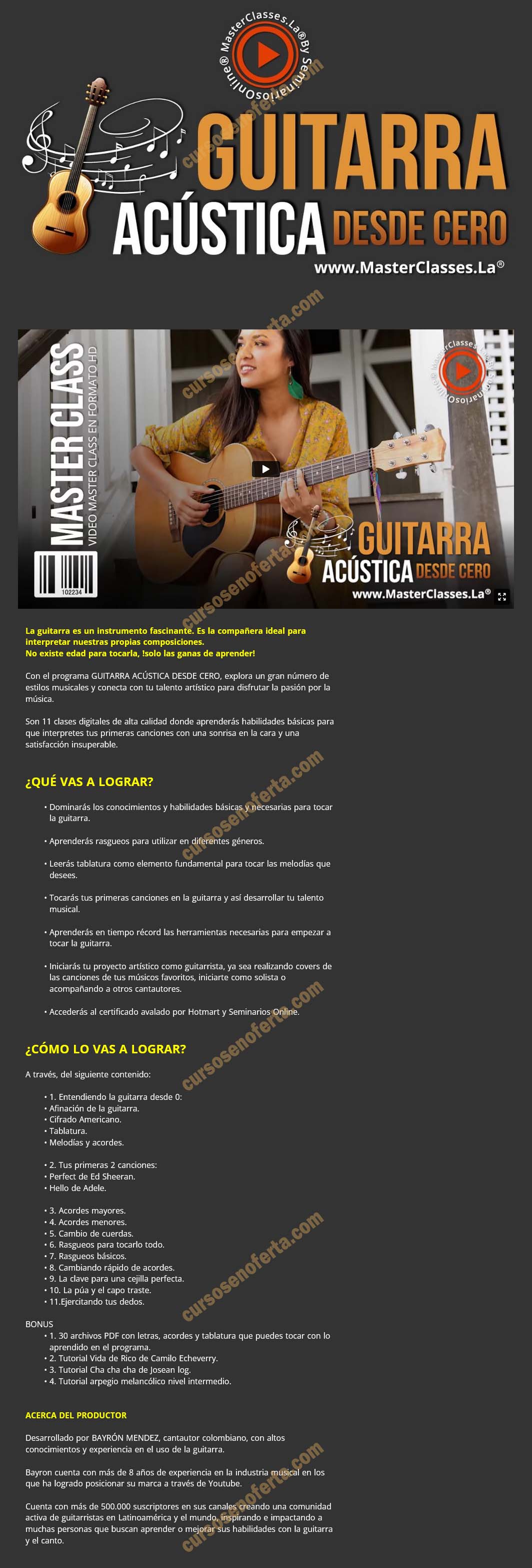 Guitarra acústica desde cero