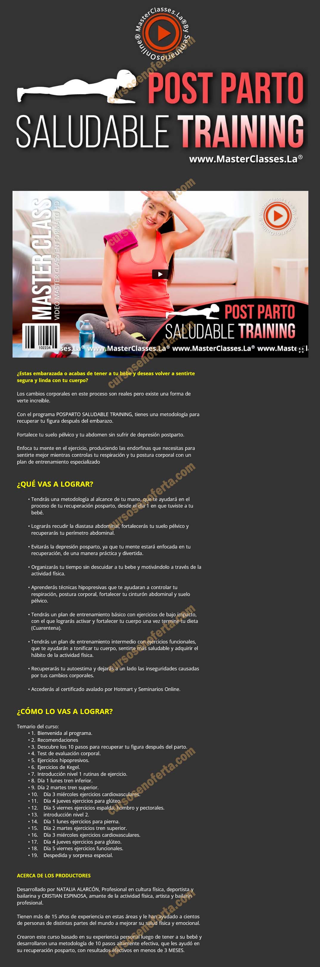 Postparto saludable training