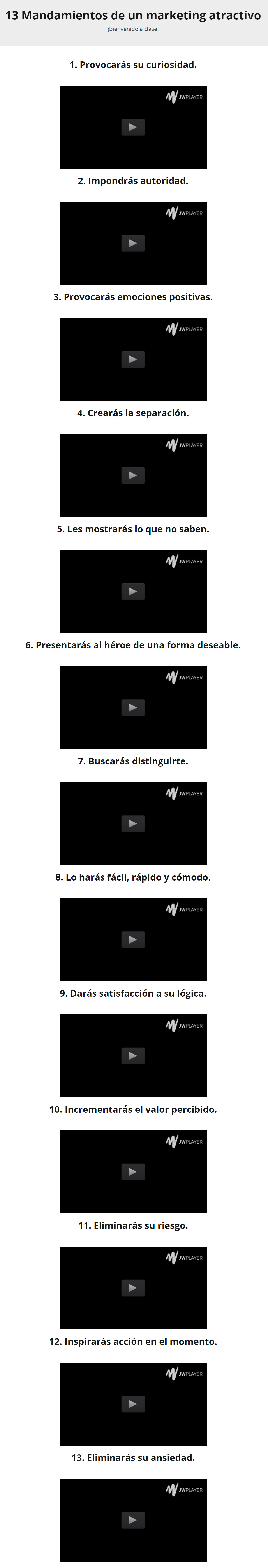 13 Mandamientos de un Marketing Atractivo