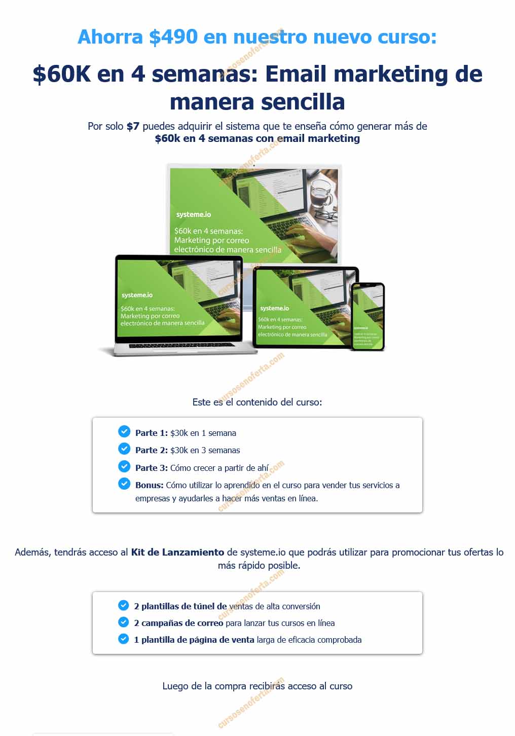 $60K en 4 semanas. Email marketing de manera sencilla