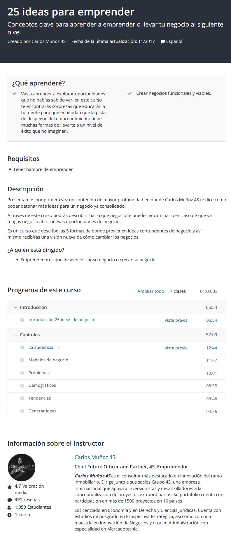 25 Ideas Para Emprender - carlos muñoz