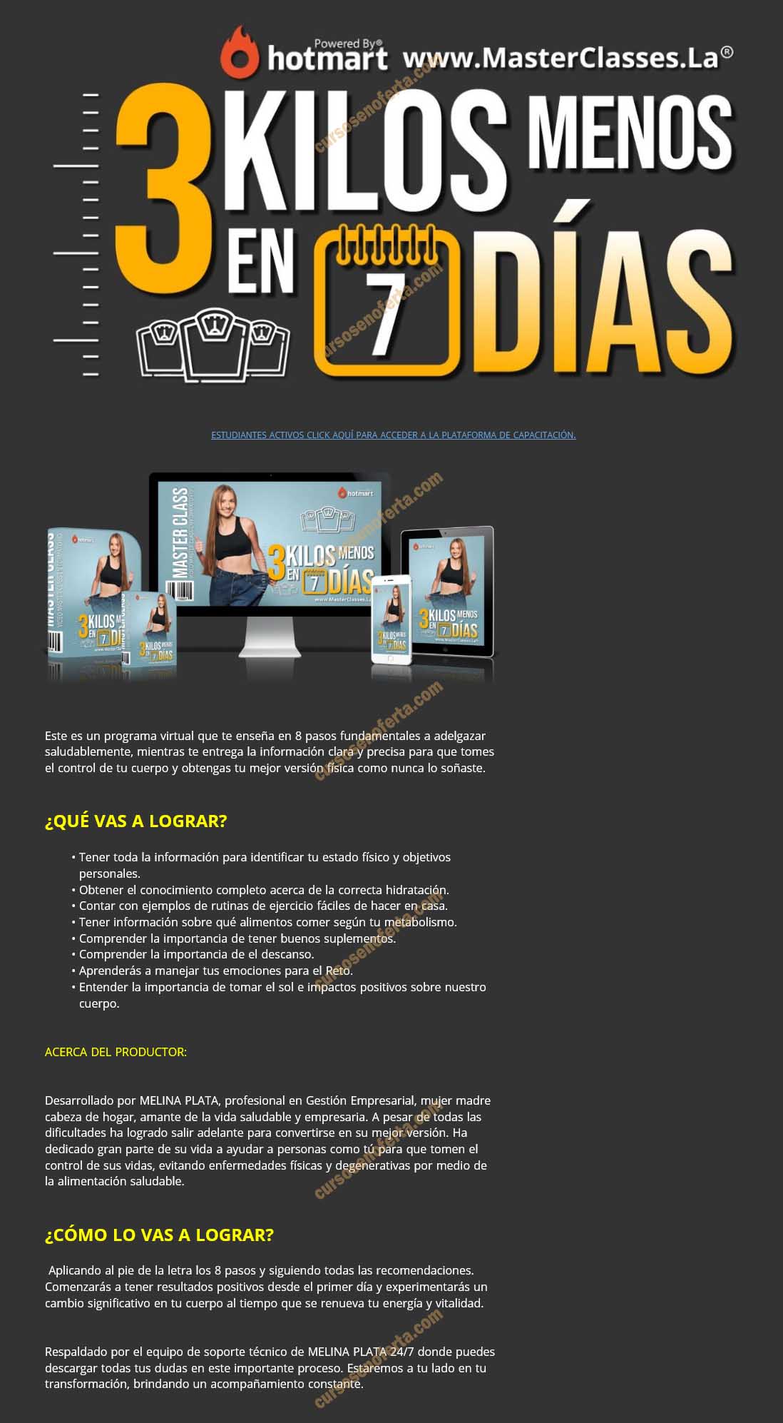 3 Kilos menos en 7 días