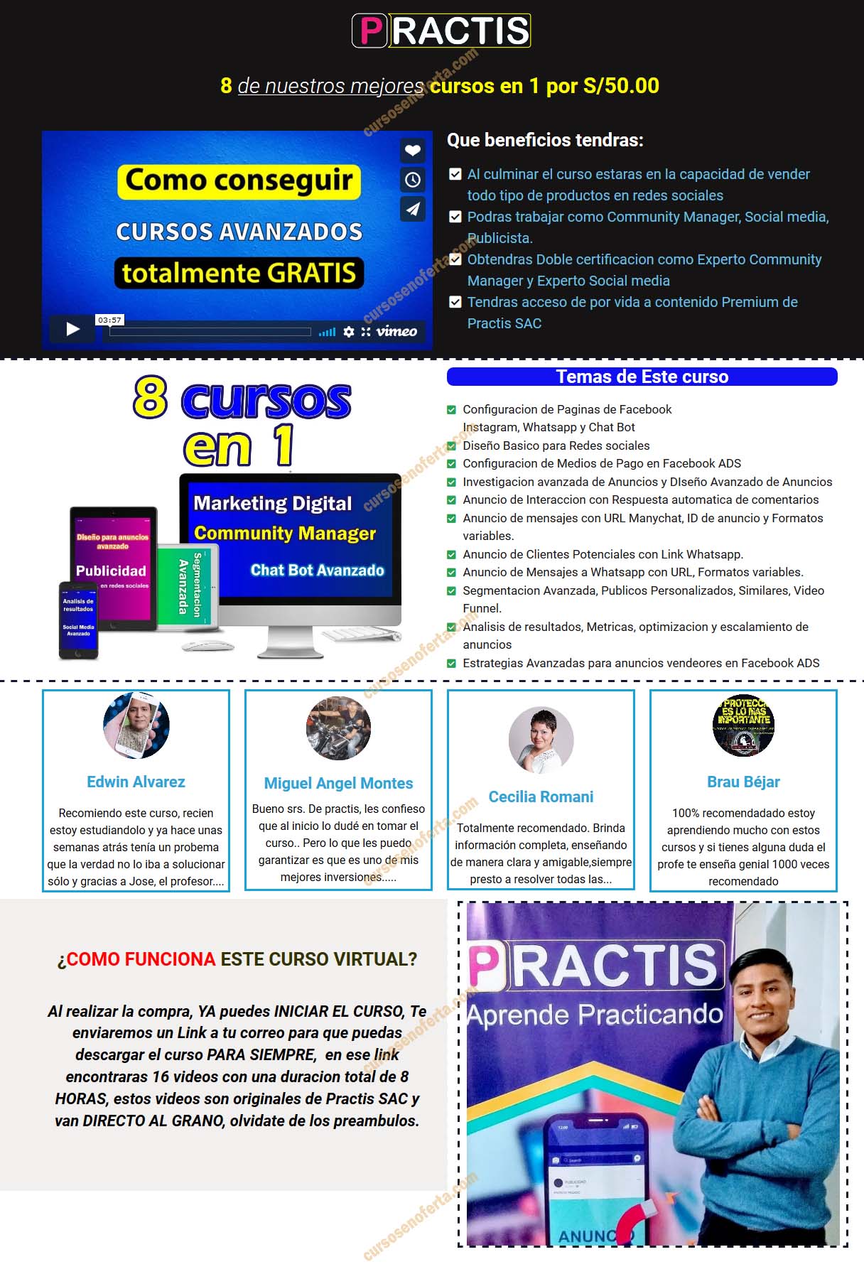 8 Cursos en 1