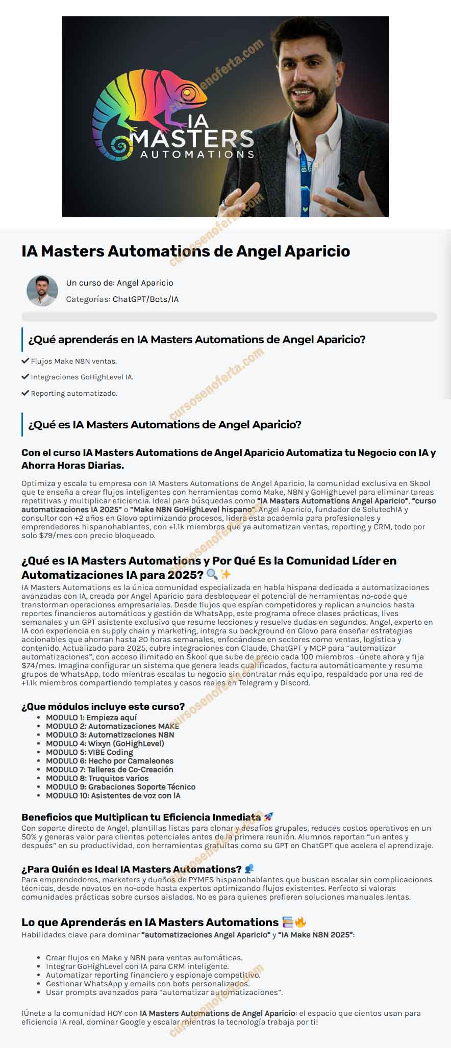 IA Masters Automations - angel aparicio