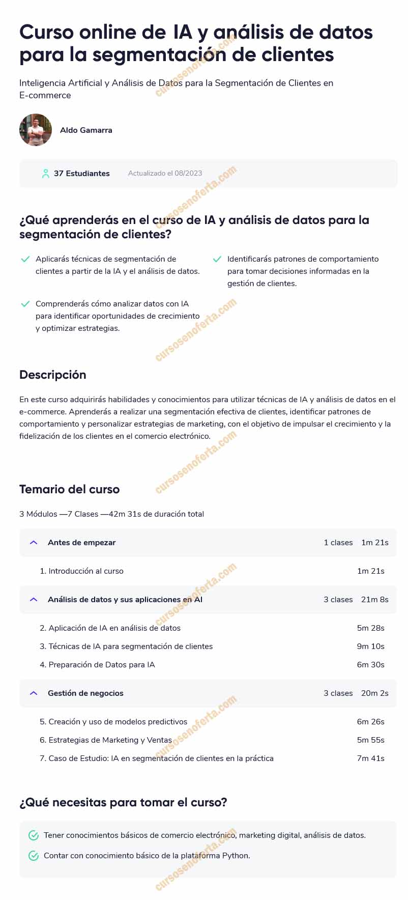 IA y análisis de datos para la segmentación de clientes