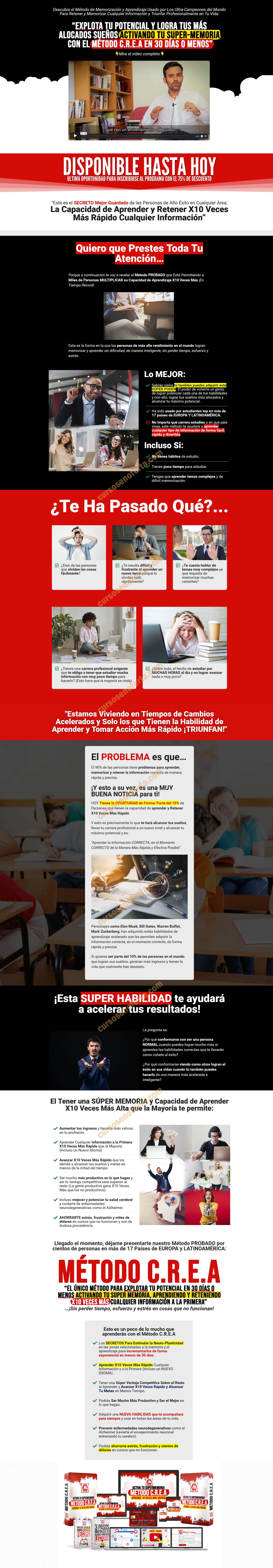 Activa tu super memoria paso a paso - Método CREA