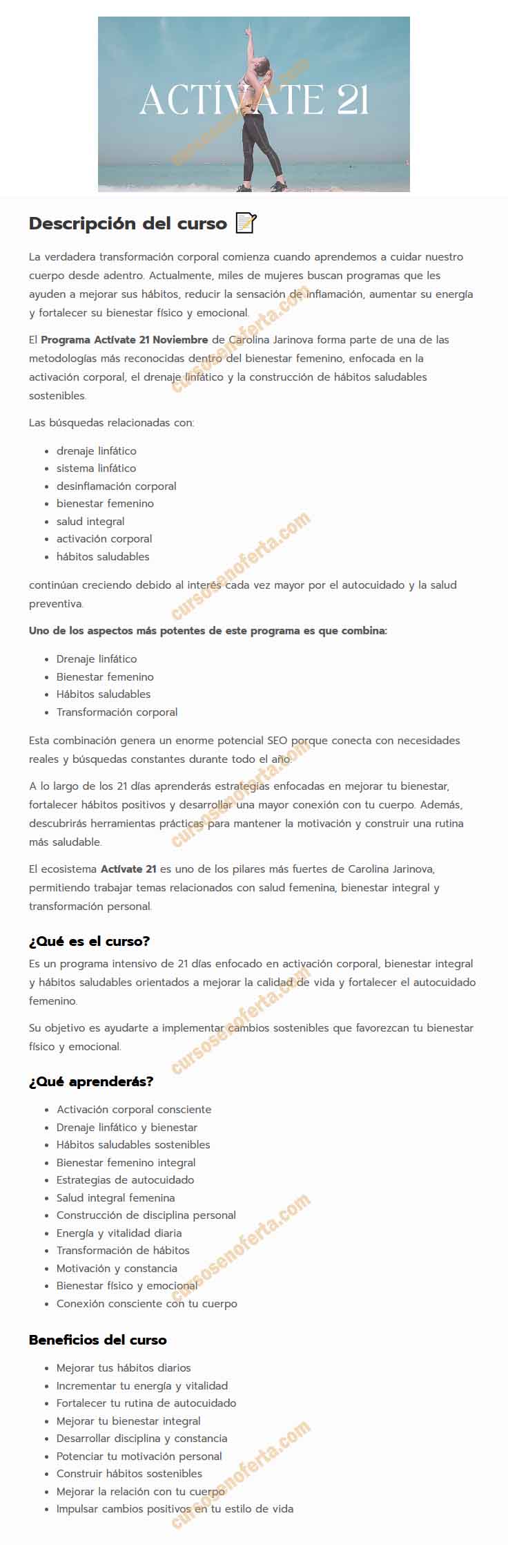 Actívate 21 Noviembre - Carolina Jarinova