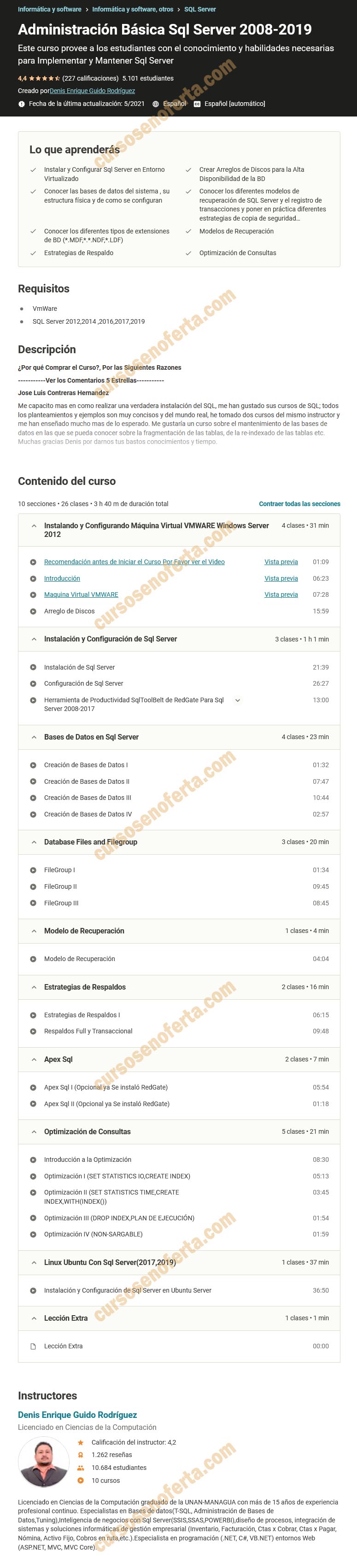 Administración Básica Sql Server 2008-2019