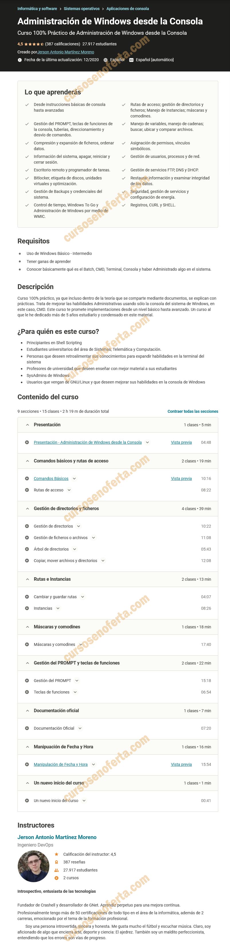 Administración de windows desde la consola
