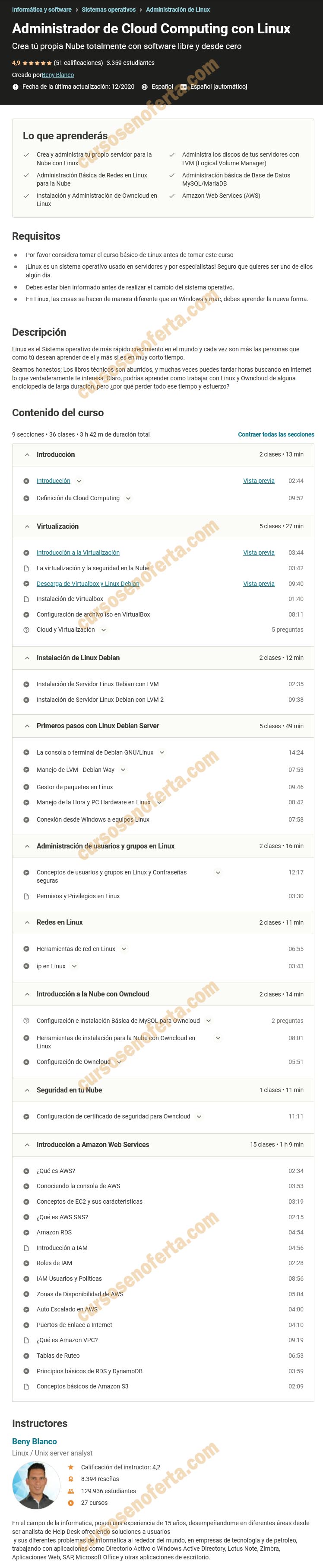Administrador de Cloud Computing con Linux