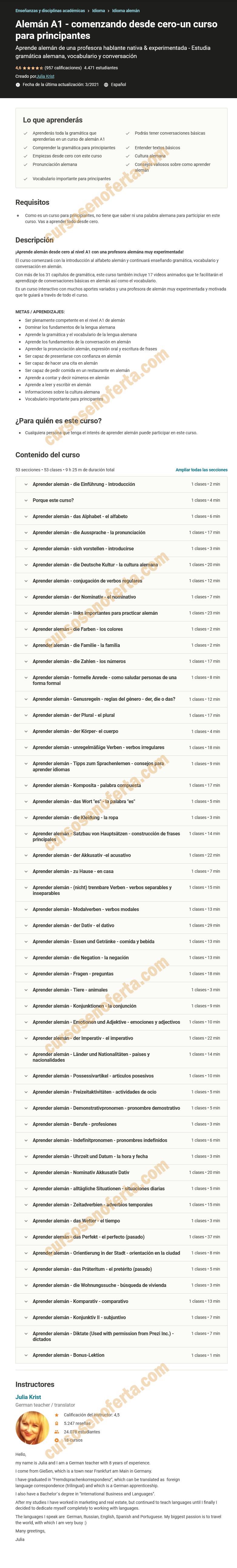 Alemán A1 - comenzando desde cero - un curso para principantes