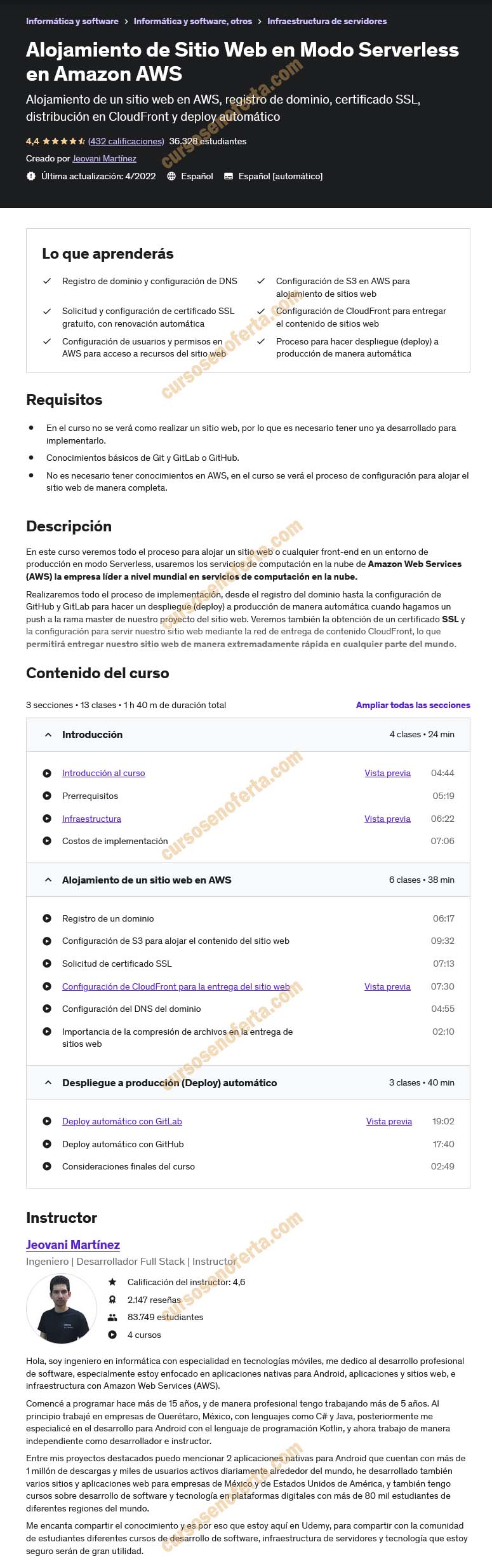 Alojamiento de Sitio Web en Modo Serverless en Amazon AWS