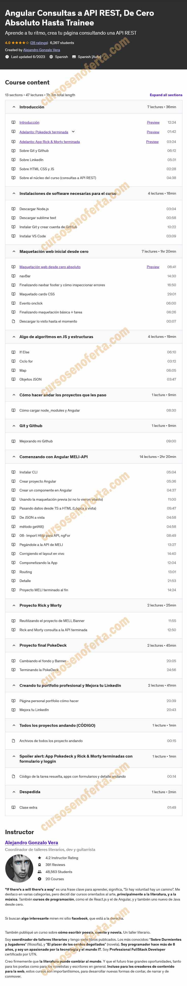 Angular Consultas a API REST de Cero Absoluto Hasta Trainee