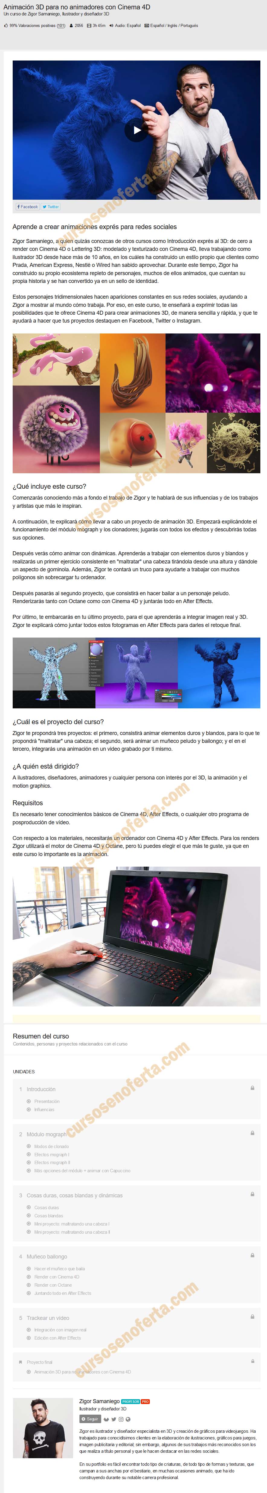 Animación 3D para no animadores con Cinema 4D