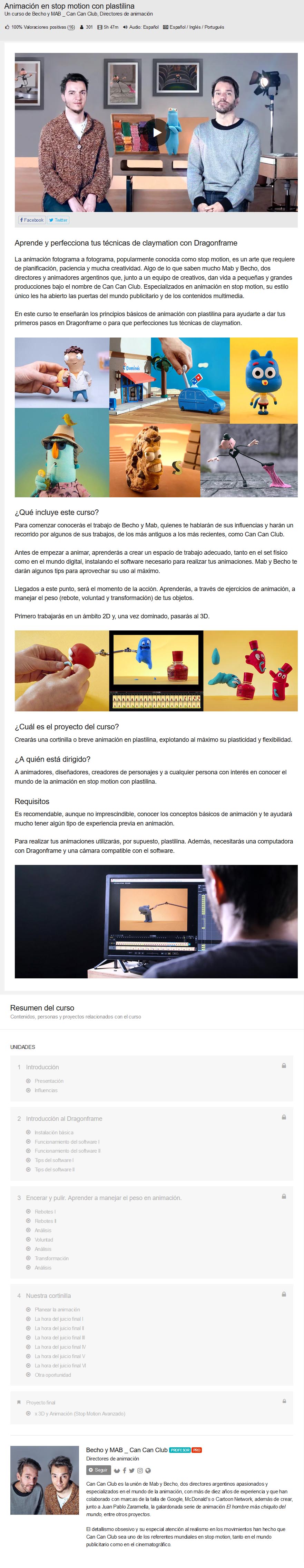 Animación en stop motion con plastilina