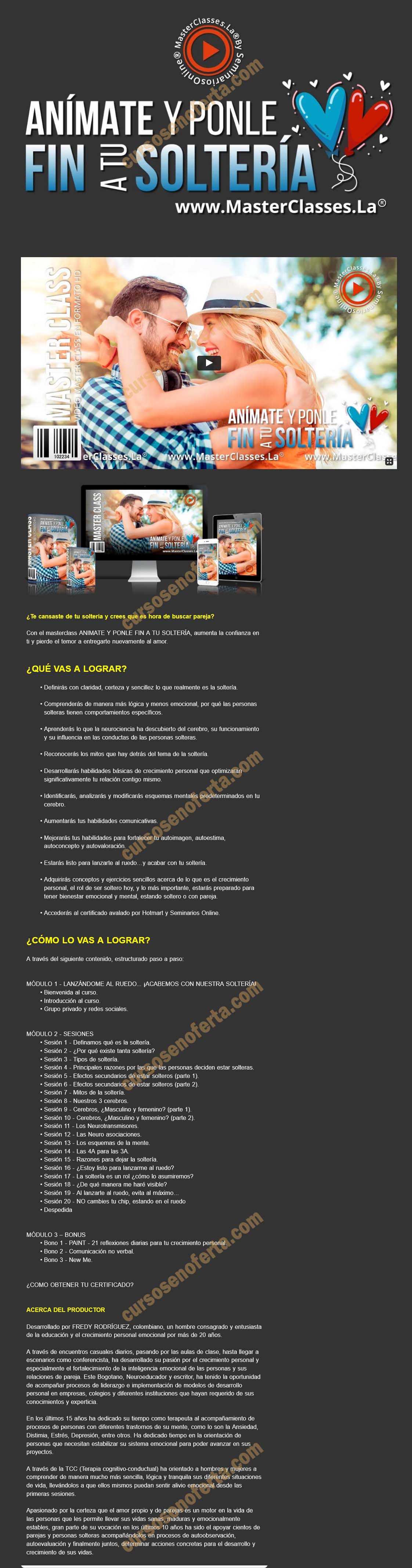 Anímate y ponle fin a tu soltería - Masterclasses.la