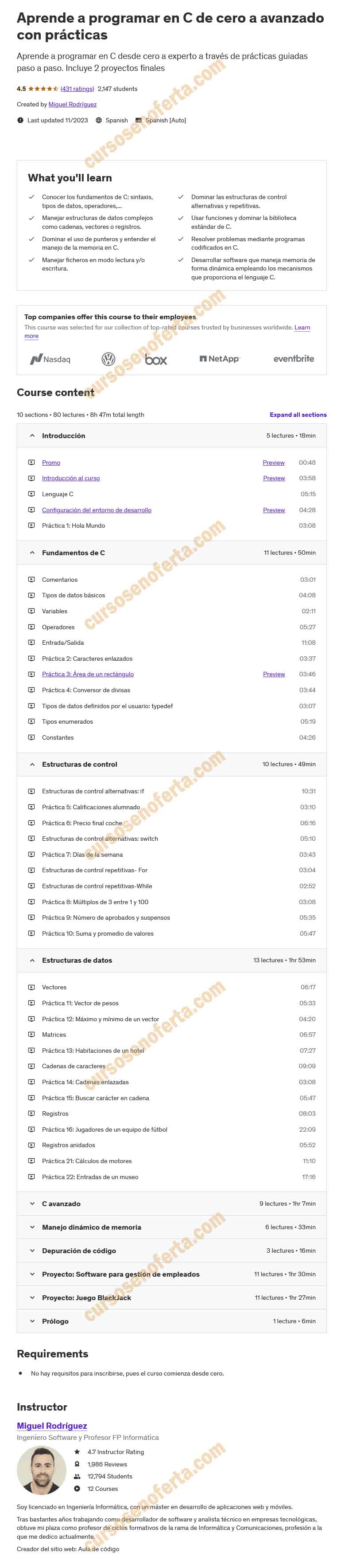 Aprende a programar en C de cero a avanzado con prácticas