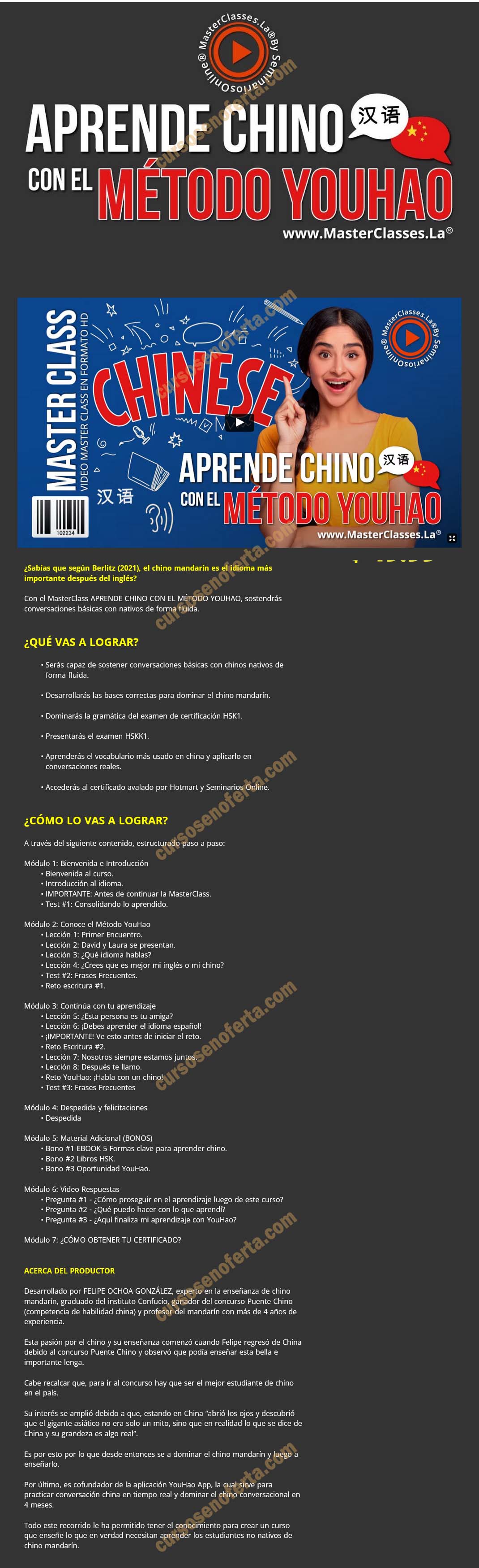 Aprende chino con el método Youhao