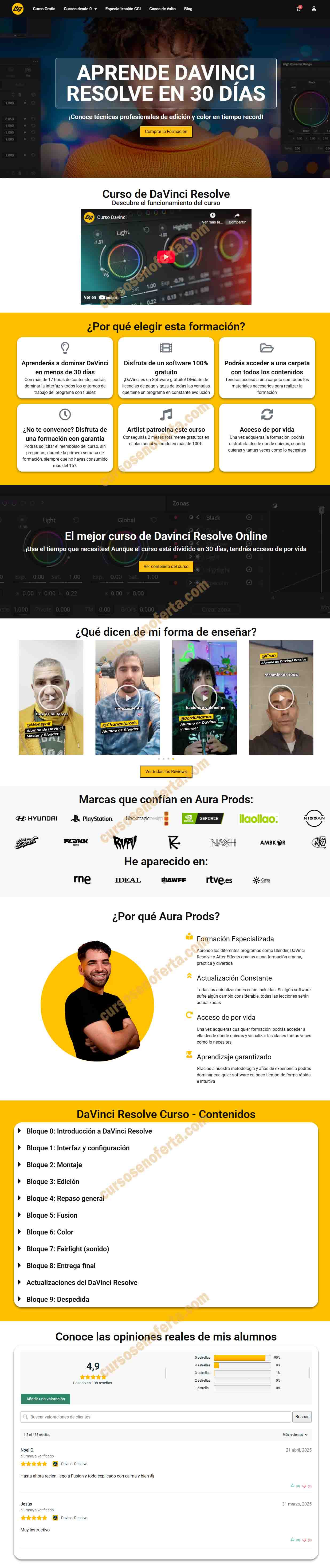 Aprende Davinci Resolve en 30 Días - aura prods