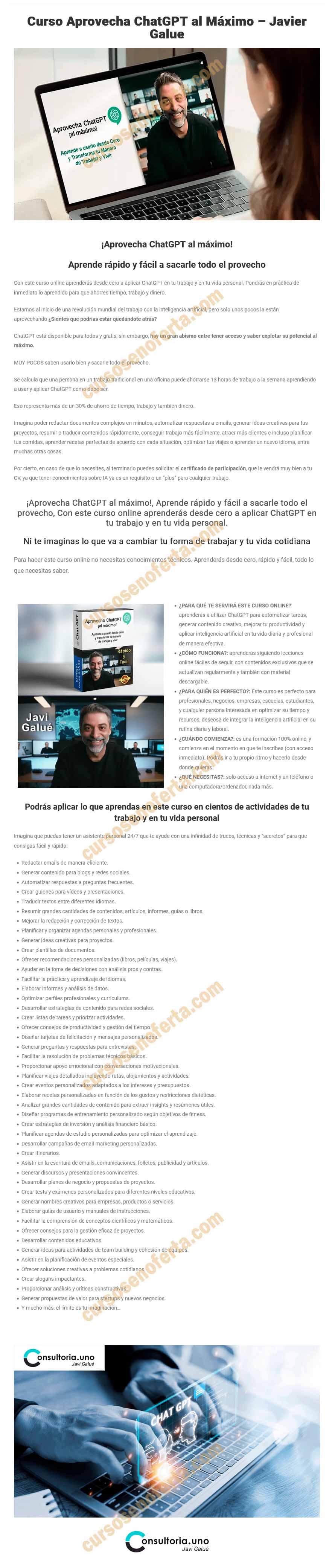 Aprovecha ChatGPT al Máximo- Javier Galue