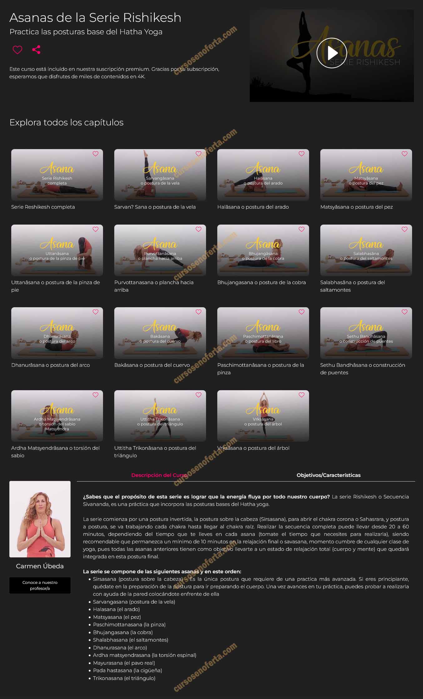 Asanas de la Serie Rishikesh - Carmen Ubeda