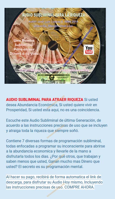 Audio subliminal para atraer riqueza - josé luis loayza