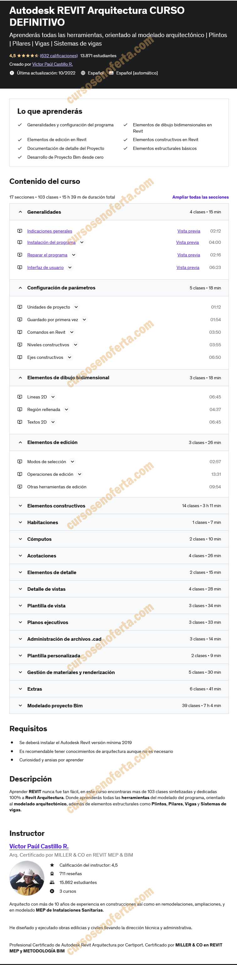 Autodesk REVIT Arquitectura CURSO DEFINITIVO