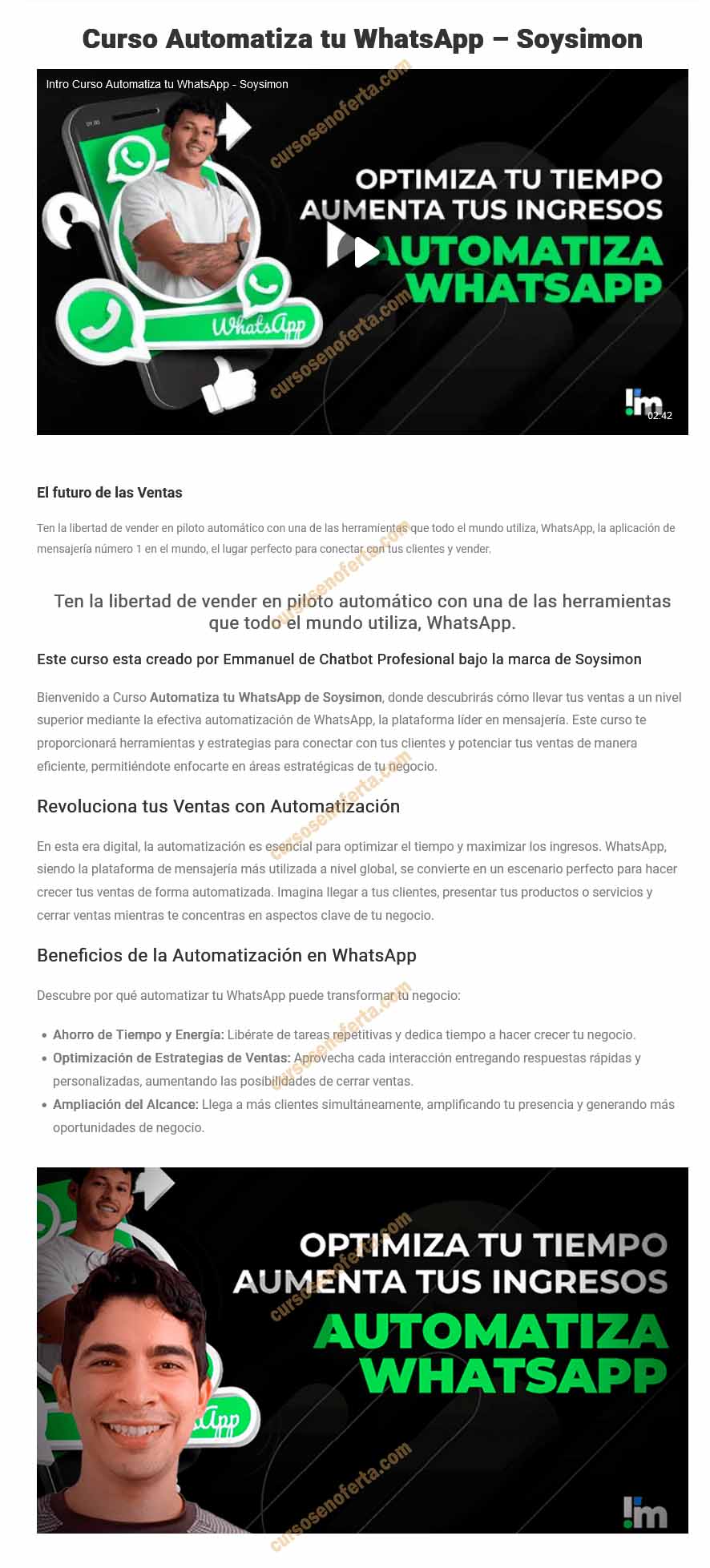 Automatiza tu WhatsApp - SoySimon