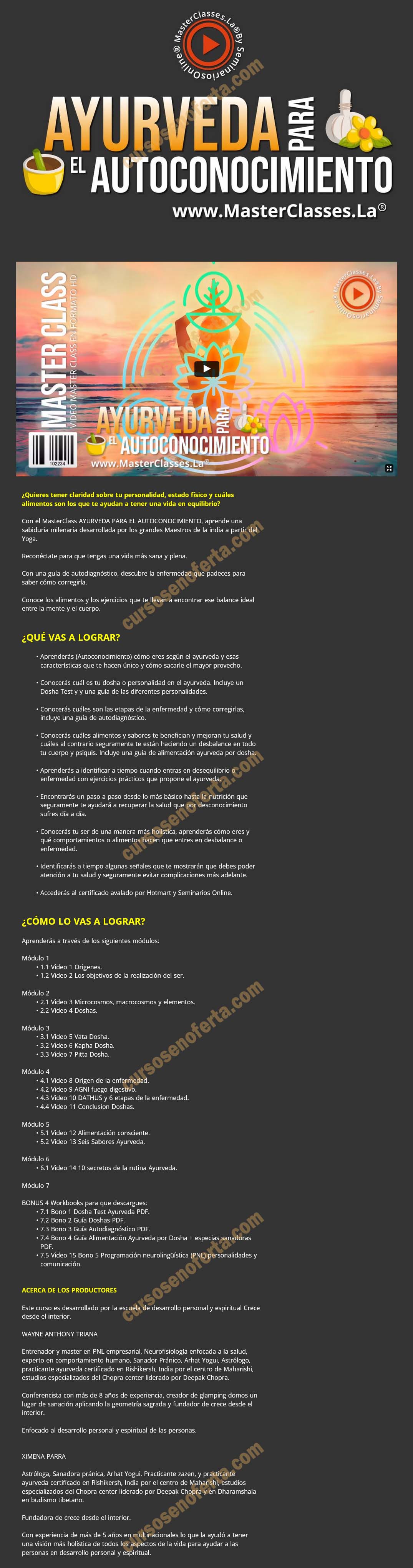 Ayurveda para el autoconocimiento