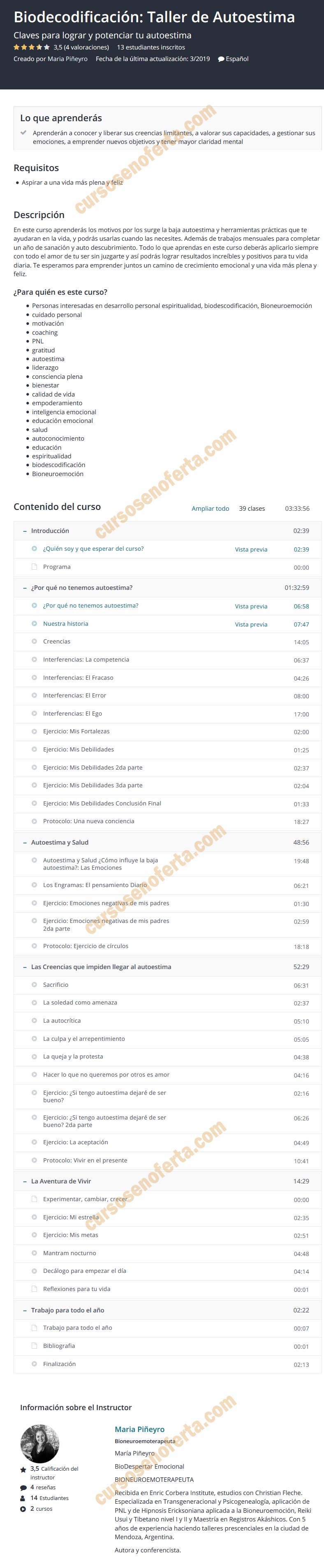 Biodecodificación: Taller de Autoestima