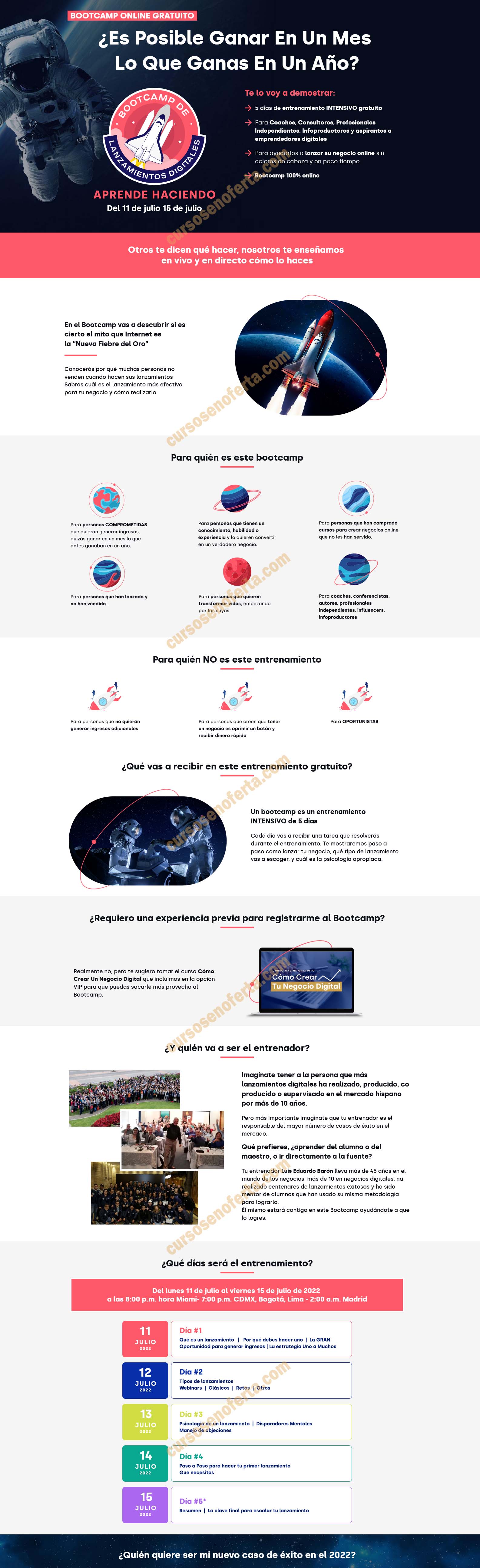 Bootcamp de lanzamientos digitales