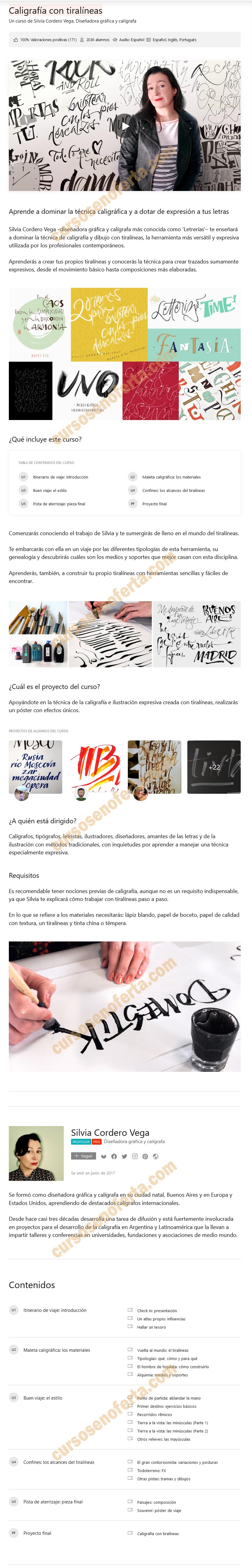 Caligrafía con tiralíneas