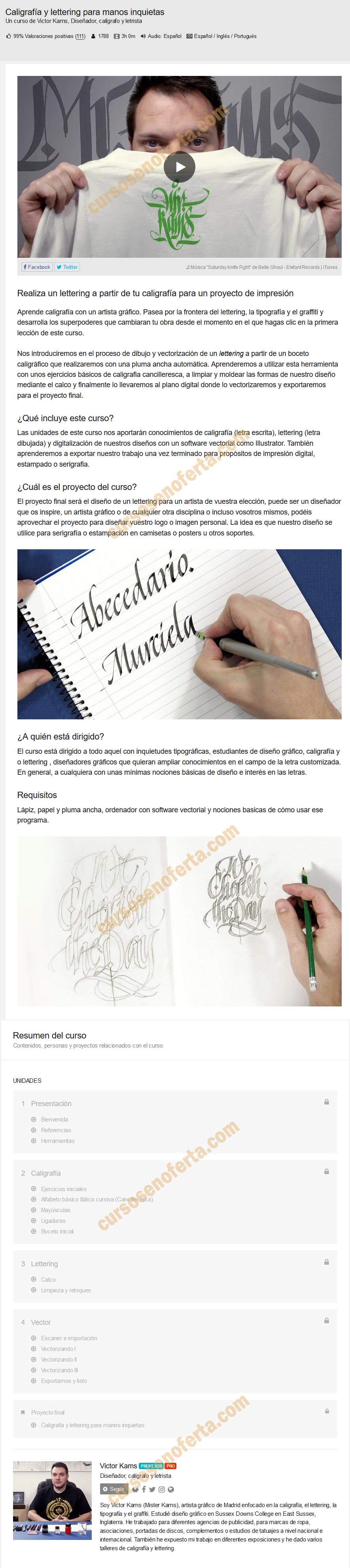 Caligrafía y lettering para manos inquietas