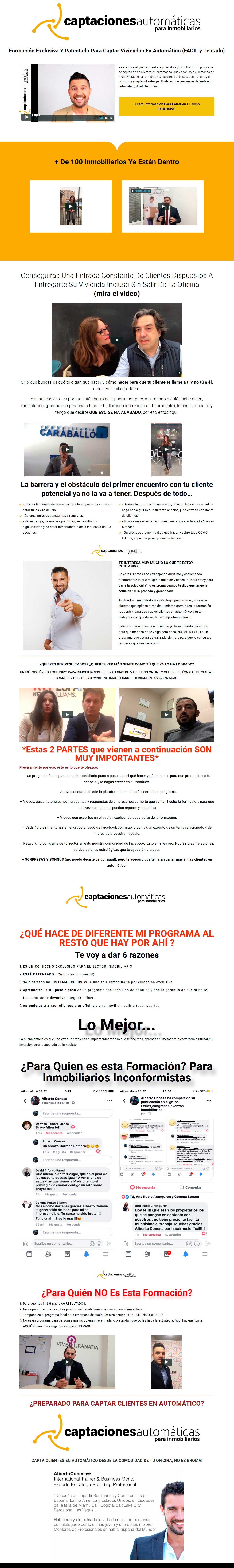 Captaciones automáticas para inmobiliarios