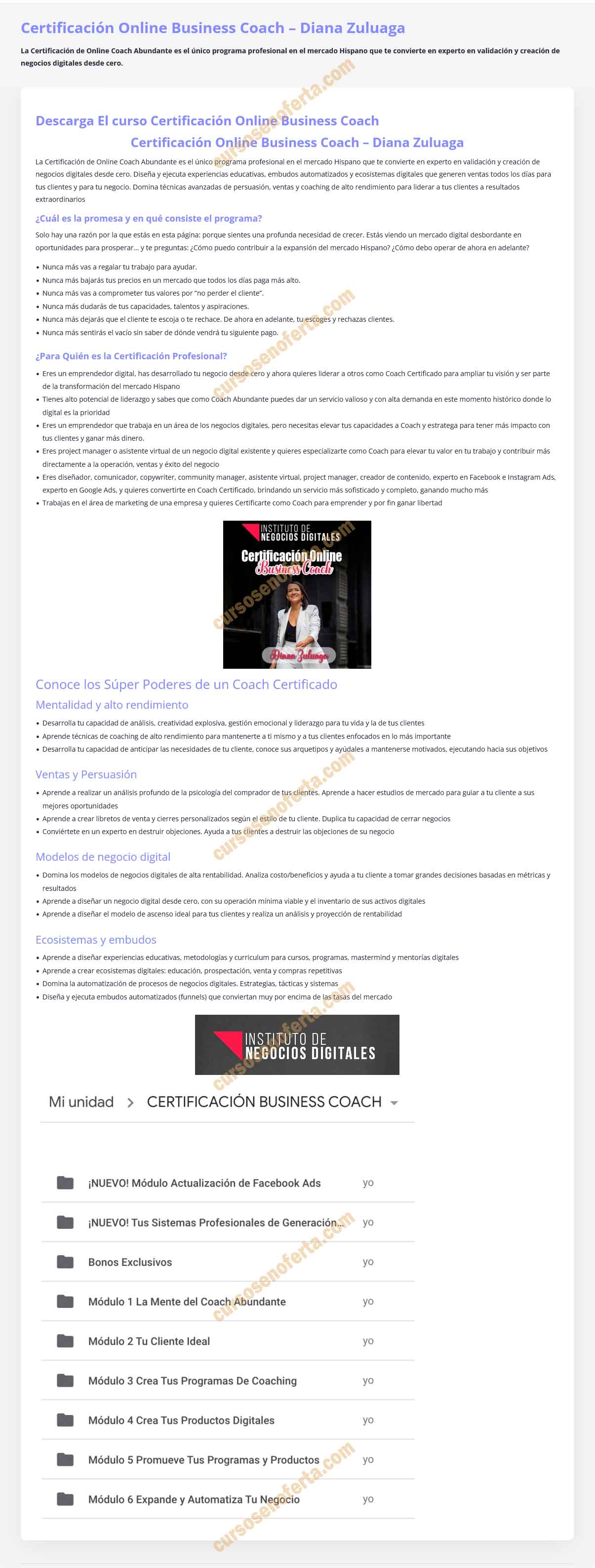 Certificación Business Coach - diana zuluaga