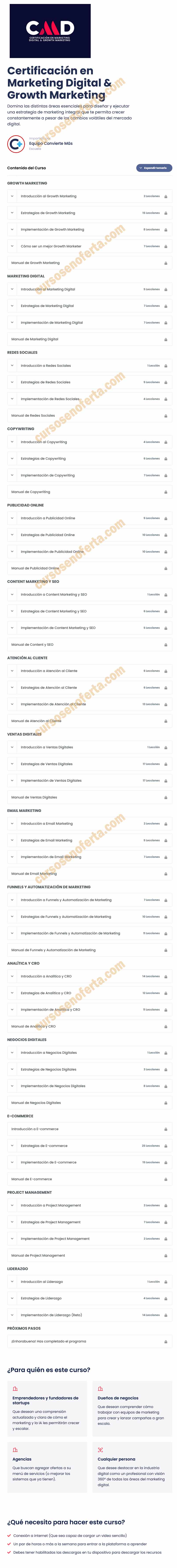 Certificación en Marketing Digital & Growth Marketing - convierte más