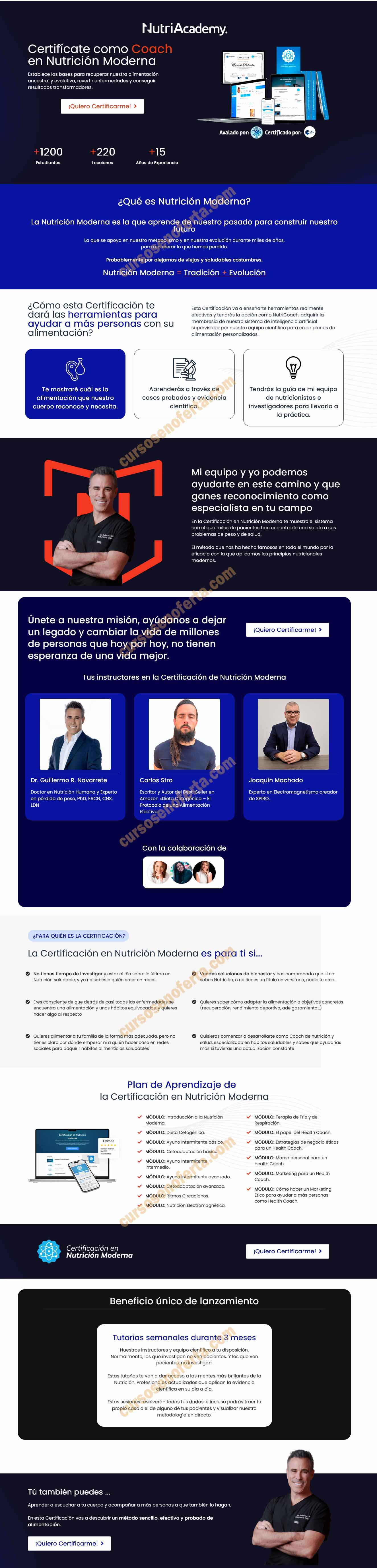 Certificación en Nutrición Moderna
