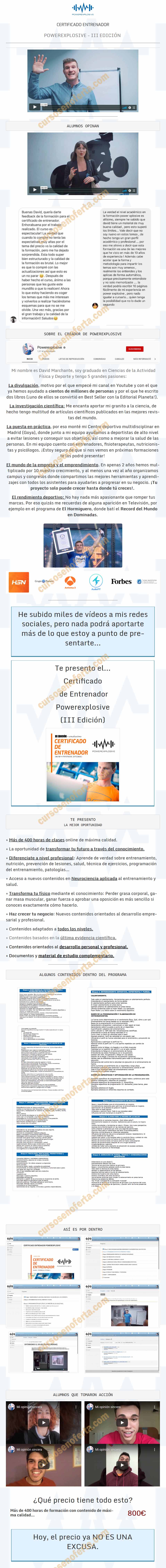 Certificado de Entrenador Power Explosive III