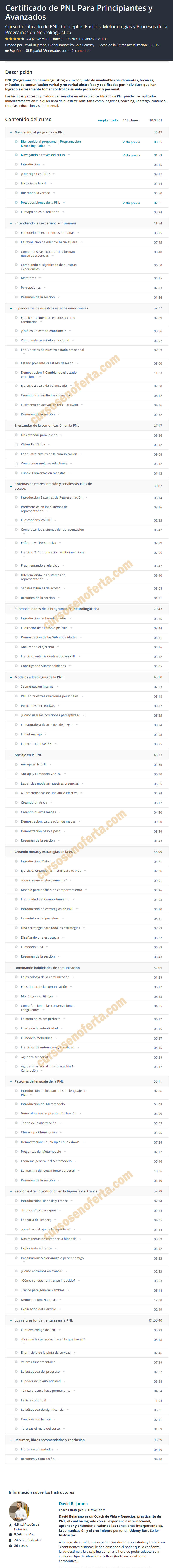 Certificado de PNL Para Principiantes y Avanzados