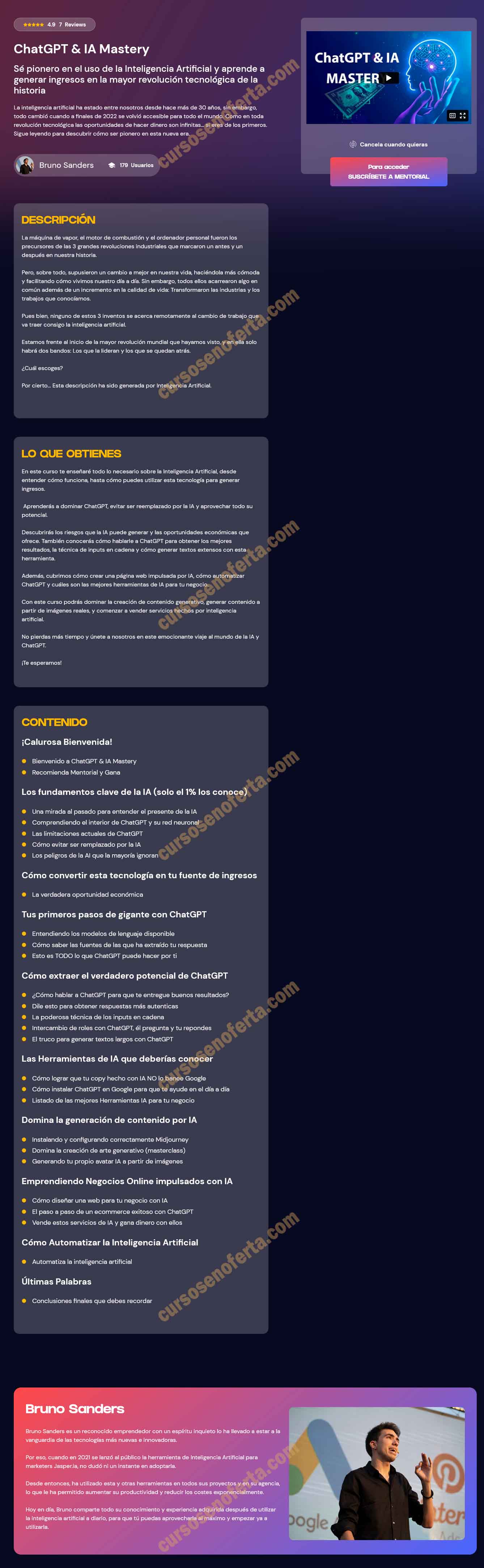 ChatGPT & IA Mastery - Bruno Sanders