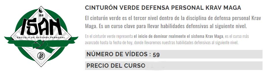 Cinturón Verde Defensa Personal Krav Maga