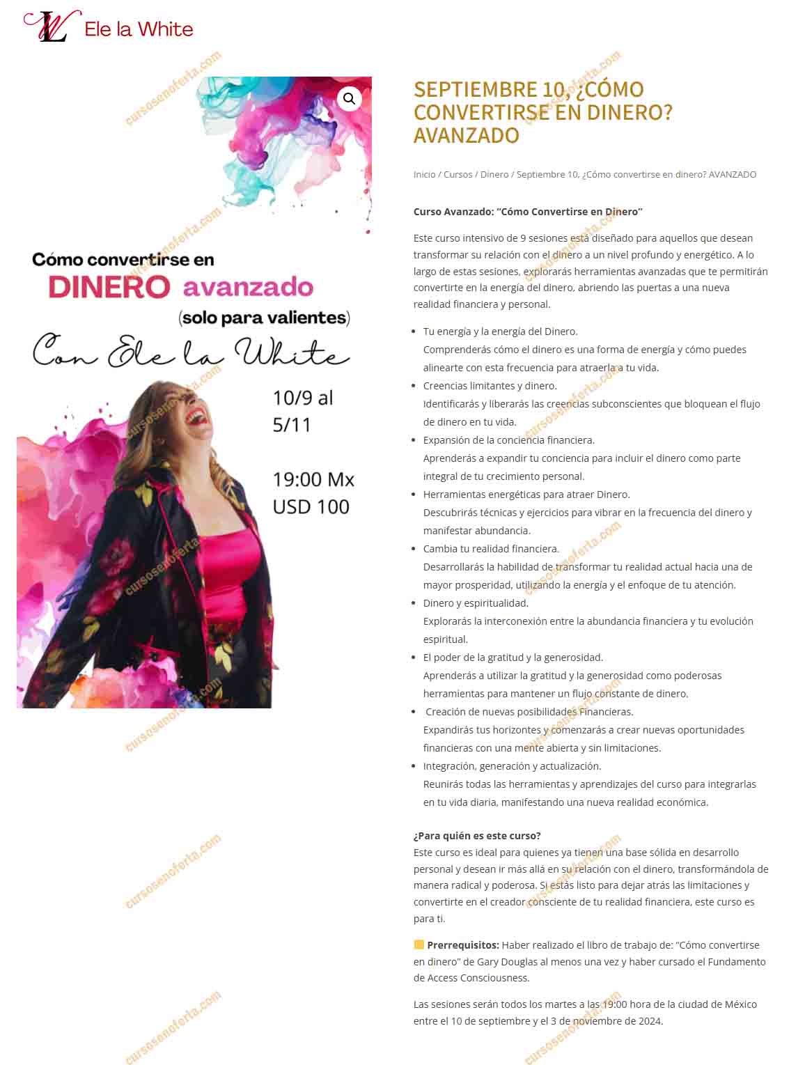 Cómo Convertirse en Dinero Avanzado - ele la white