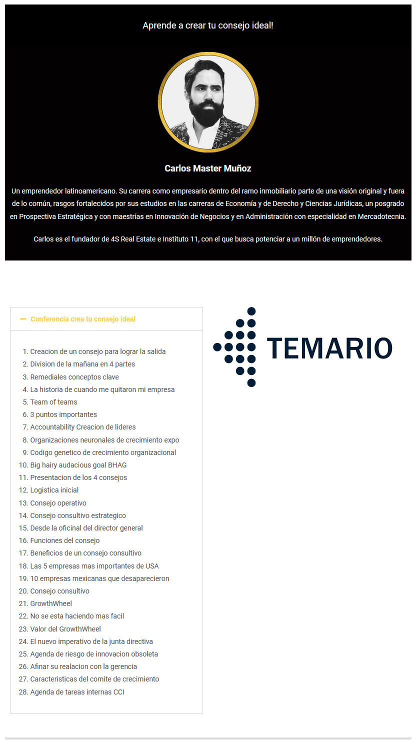 Cómo crear tu consejo ideal - carlos muñoz