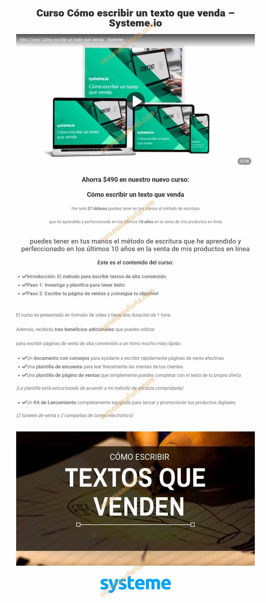 Cómo escribir un texto que venda - Systeme.io