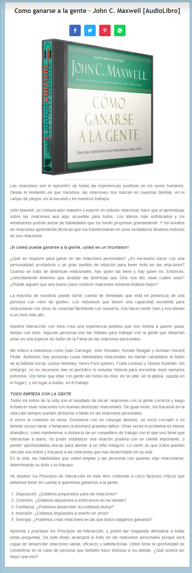 Cómo ganarse a la gente