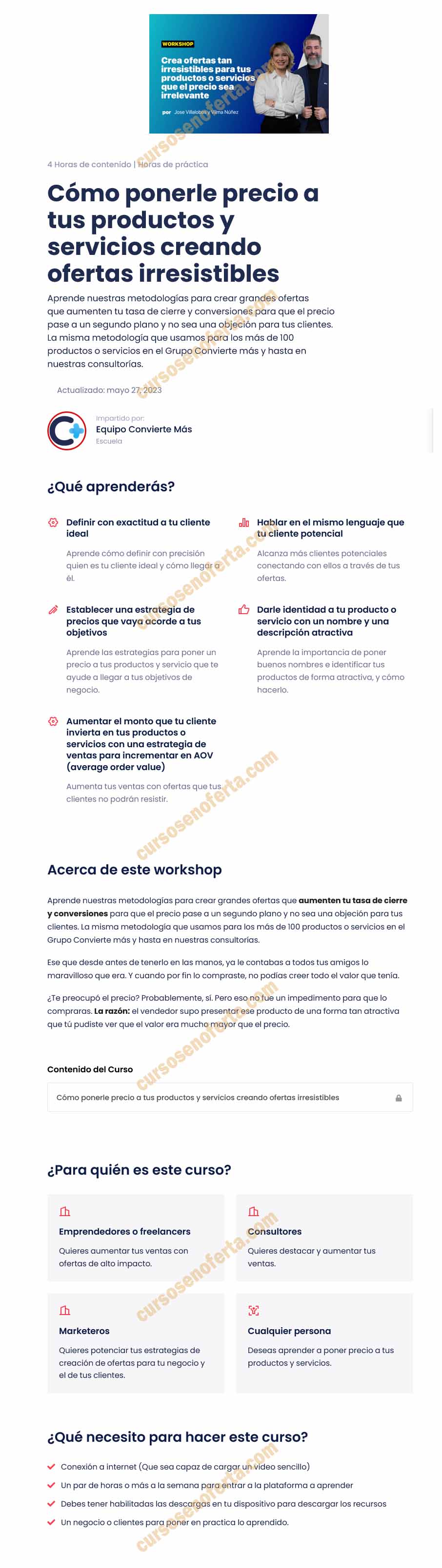 Cómo ponerle precio a tus productos y servicios creando ofertas irresistibles