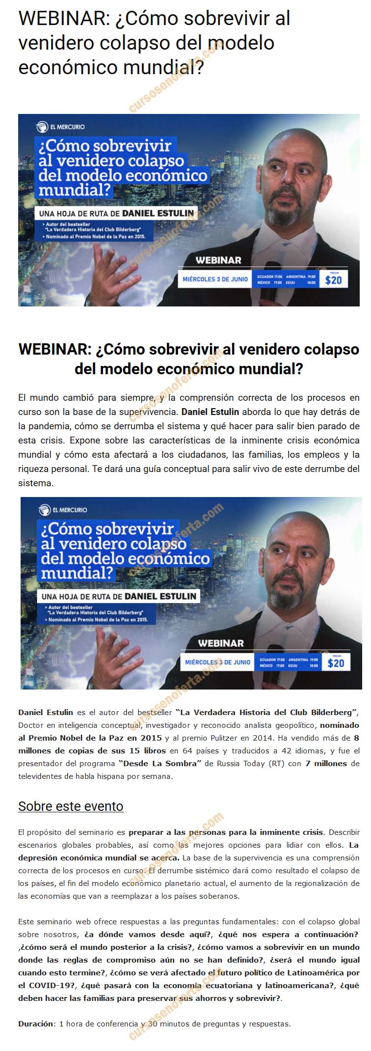 Cómo sobrevivir al venidero colapso del modelo económico mundial