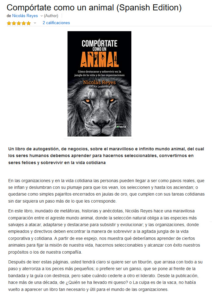 Compórtate como un animal - nicolás reyes