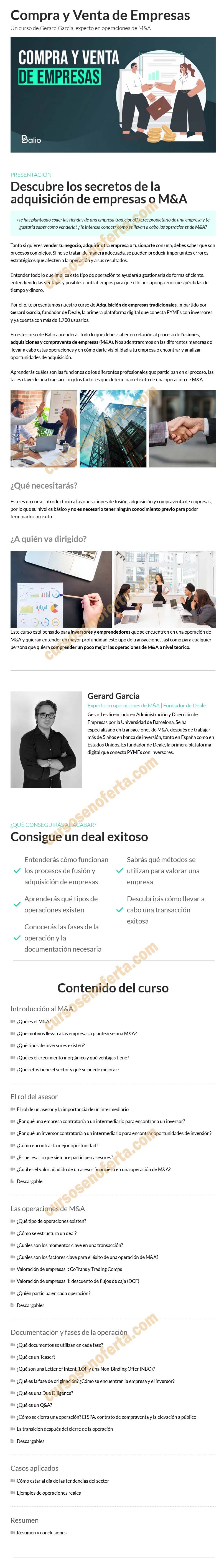 Compra y venta de empresas - Balio